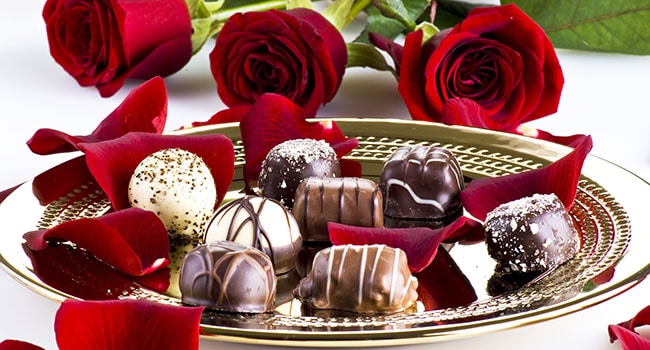chocolate and roses